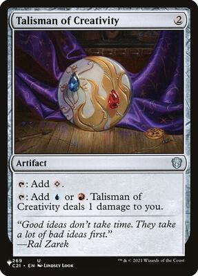 Talisman of Creativity card from The List Reprints
