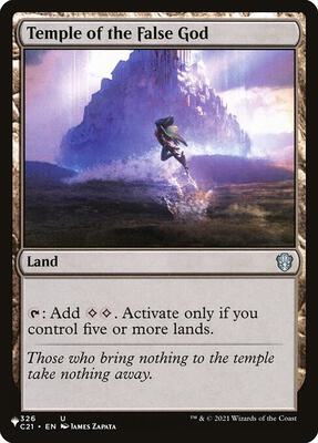 Temple of the False God (C21) card from The List Reprints
