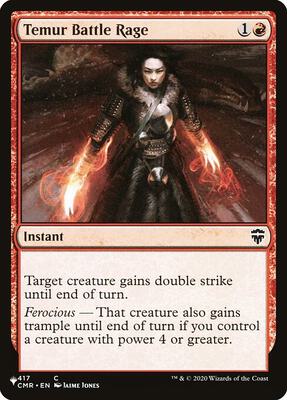 Temur Battle Rage (CMR) card from The List Reprints