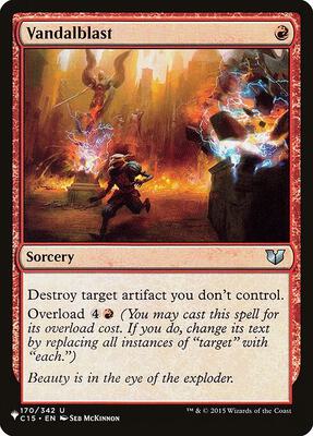 Vandalblast card from The List Reprints