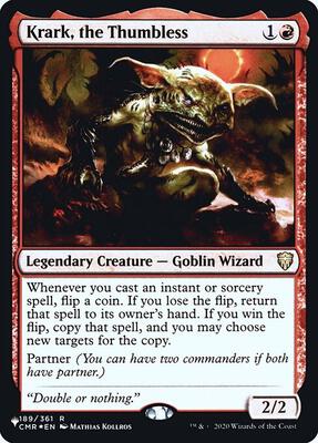 Krark, the Thumbless card from The List Reprints
