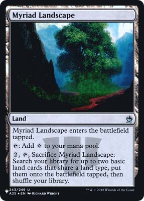 Myriad Landscape (A25) card from The List Reprints