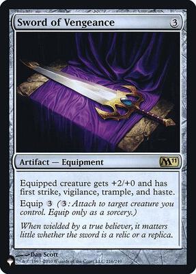 Sword of Vengeance card from The List Reprints