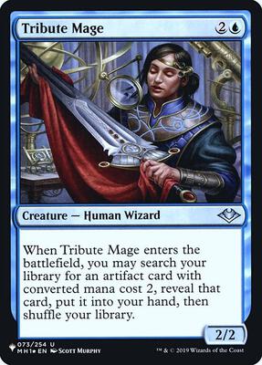 Tribute Mage card from The List Reprints