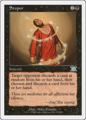 Stupor card from Classic Sixth Edition