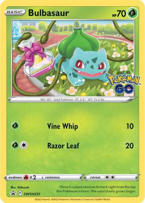 Bulbasaur - SWSH231 card from SWSH: Sword & Shield Promo Cards