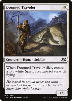 Doomed Traveler card from Double Masters 2022