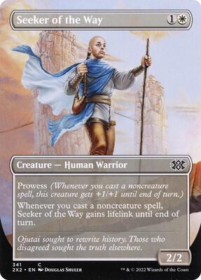 Seeker of the Way (Borderless) card from Double Masters 2022