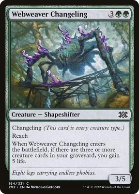 Webweaver Changeling card from Double Masters 2022