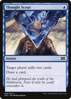 Thought Scour card from Double Masters 2022