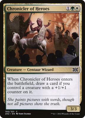 Chronicler of Heroes card from Double Masters 2022