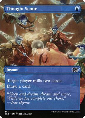 Thought Scour (Borderless) card from Double Masters 2022