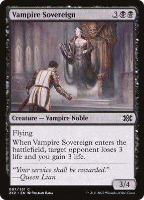 Vampire Sovereign card from Double Masters 2022