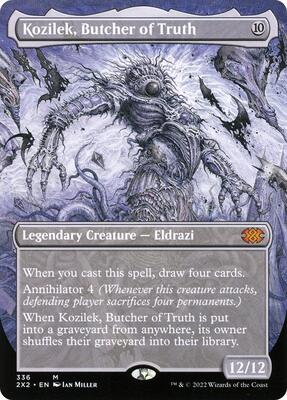 Kozilek, Butcher of Truth (Borderless) card from Double Masters 2022