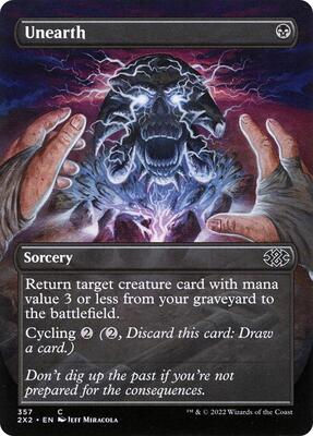 Unearth (Borderless) card from Double Masters 2022