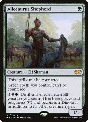 Allosaurus Shepherd card from Double Masters 2022