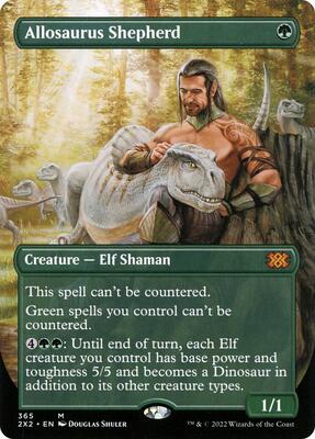Allosaurus Shepherd (Borderless) card from Double Masters 2022