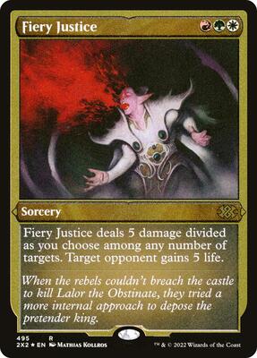 Fiery Justice (Foil Etched) card from Double Masters 2022