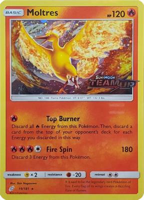 Moltres - 19/181 (Team Up Stamped) card from Miscellaneous Cards & Products