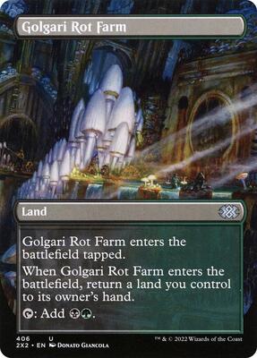 Golgari Rot Farm (Borderless) card from Double Masters 2022