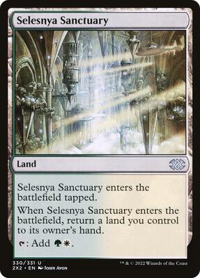 Selesnya Sanctuary card from Double Masters 2022