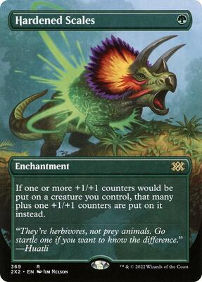 Hardened Scales (Borderless) card from Double Masters 2022