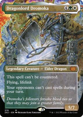 Dragonlord Dromoka (Borderless) card from Double Masters 2022