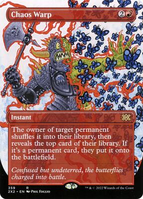 Chaos Warp (Borderless) card from Double Masters 2022