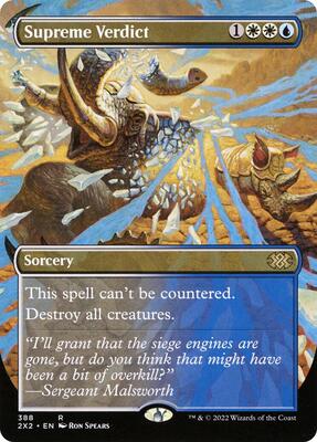 Supreme Verdict (Borderless) card from Double Masters 2022