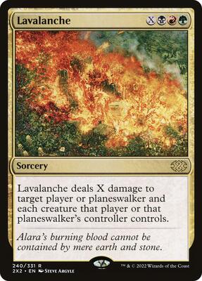 Lavalanche card from Double Masters 2022