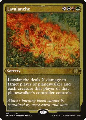Lavalanche (Foil Etched) card from Double Masters 2022