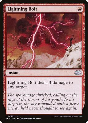 Lightning Bolt card from Double Masters 2022