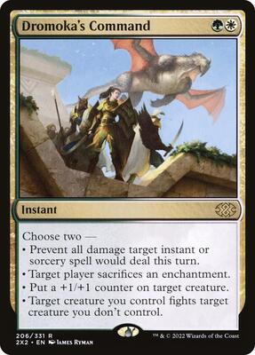Dromoka's Command card from Double Masters 2022