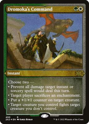 Dromoka's Command (Foil Etched) card from Double Masters 2022