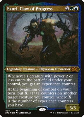 Ezuri, Claw of Progress (Foil Etched) card from Double Masters 2022
