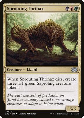 Sprouting Thrinax card from Double Masters 2022