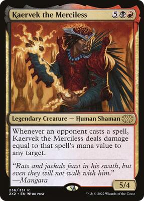 Kaervek the Merciless card from Double Masters 2022