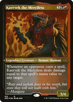 Kaervek the Merciless (Foil Etched) card from Double Masters 2022