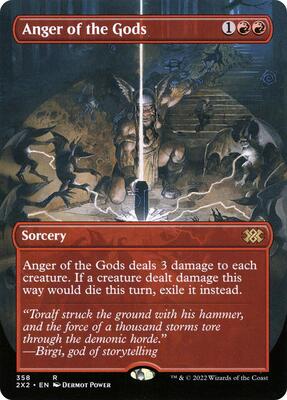 Anger of the Gods (Borderless) card from Double Masters 2022