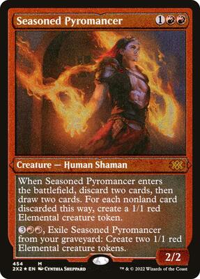 Seasoned Pyromancer (Foil Etched) card from Double Masters 2022