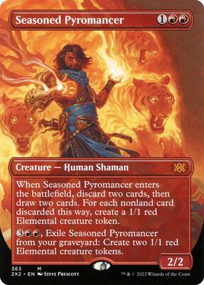Seasoned Pyromancer (Borderless) card from Double Masters 2022
