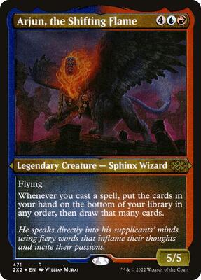 Arjun, the Shifting Flame (Foil Etched) card from Double Masters 2022