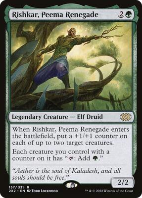 Rishkar, Peema Renegade card from Double Masters 2022