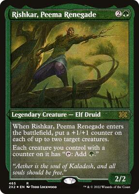 Rishkar, Peema Renegade (Foil Etched) card from Double Masters 2022