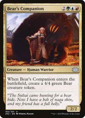 Bear's Companion card from Double Masters 2022