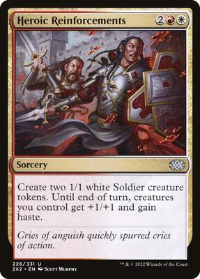 Heroic Reinforcements card from Double Masters 2022