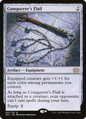 Conqueror's Flail card from Double Masters 2022