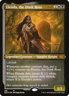 Elenda, the Dusk Rose (Foil Etched) card from Double Masters 2022