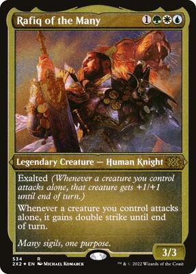 Rafiq of the Many (Foil Etched) card from Double Masters 2022