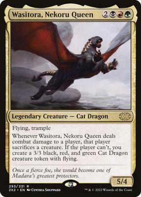 Wasitora, Nekoru Queen card from Double Masters 2022